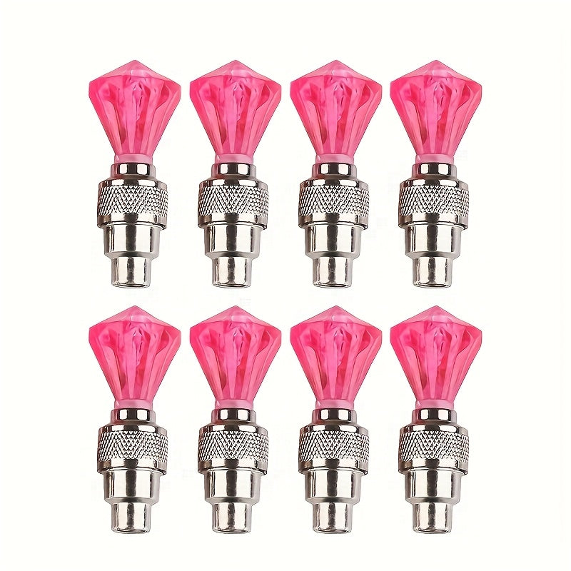 LED Tire Valve Stem Light Sets in 4-, 8- or 16-Piece Blue, Green, Red, Mixed and Skull-Top Configurations