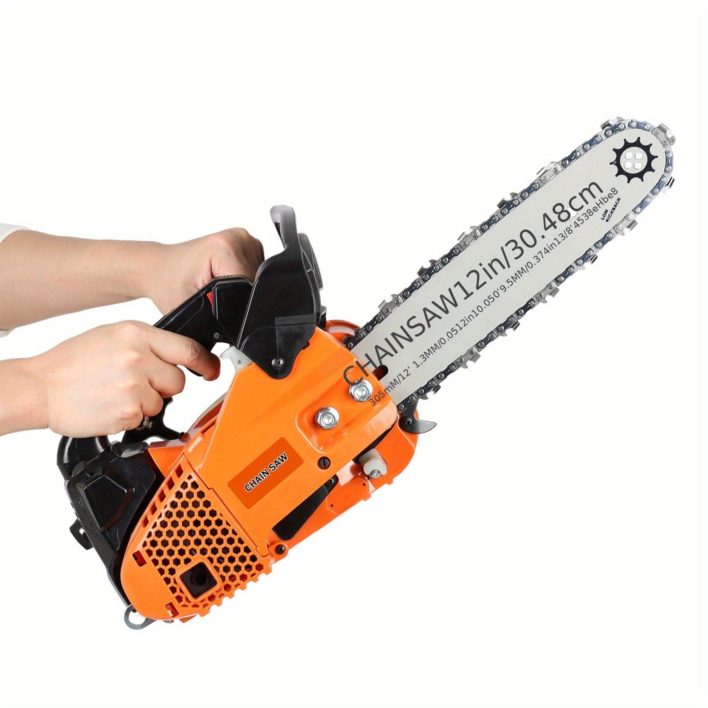 Mini Gas Chainsaw 25.4CC – Portable 2-Stroke Handheld Logging Saw for Garden, Yard & Household Wood Cutting
