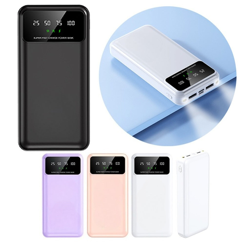 65000mAh Portable Power Bank with LED Display USB Charger for iPhone 17 16 15 14 13 12 11 XS Android Phones Tablets – High Capacity Emergency Backup Battery Pack for Travel Outdoor Camping