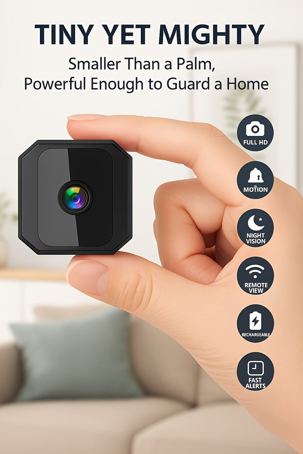 Indoor Security Camera with Built-In AP Hotspot, Color Night Vision, Two-Way Audio and Four Model Options