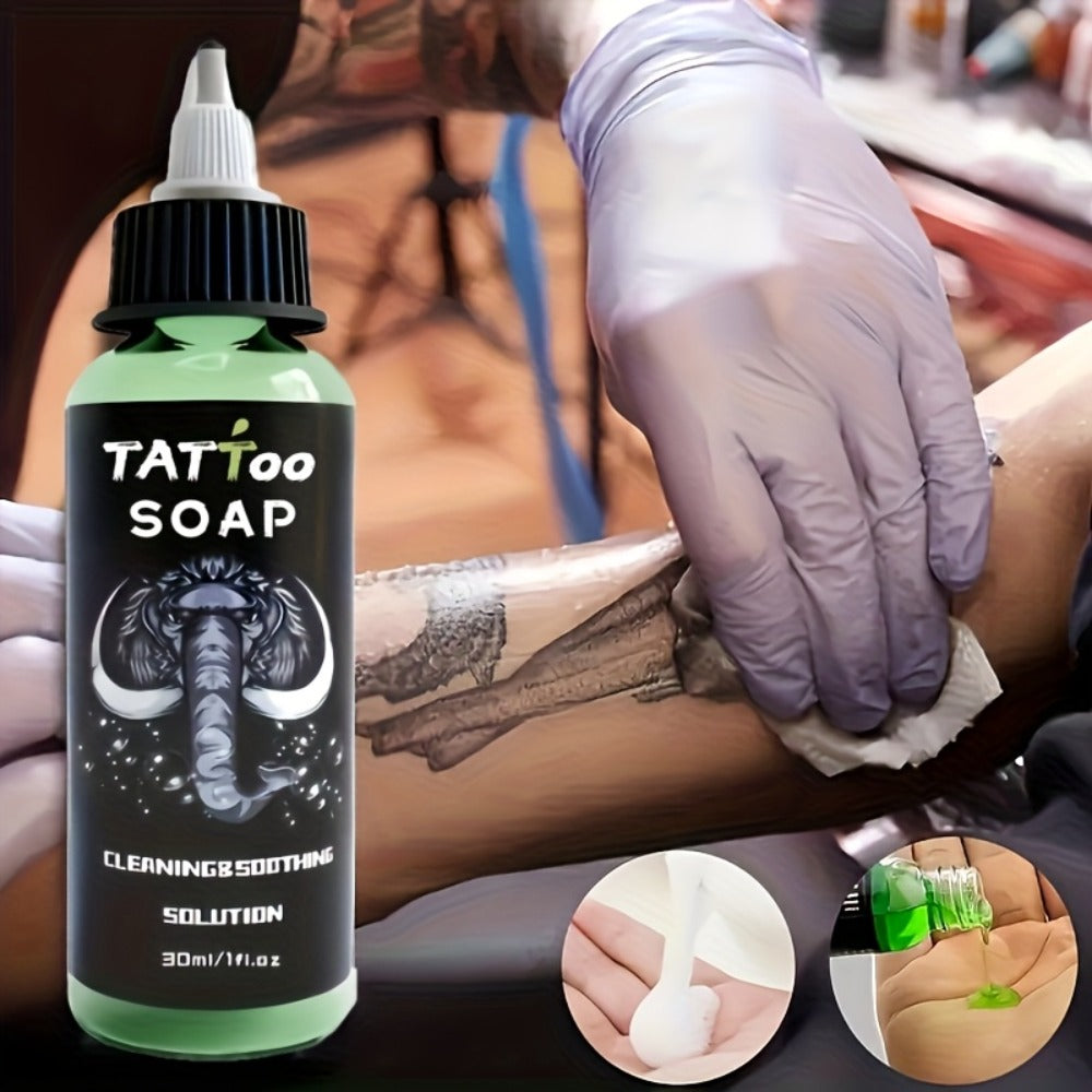 Tattoo Transfer Kit Complete Set with Ink Gel Green Soap Solution & Stencil Markers — Beginner & Professional Temporary Tattoo Art Supplies 6 Piece & 12 Piece Travel Friendly