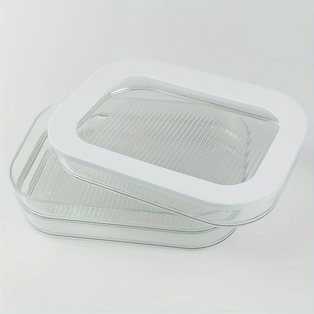 Food Storage Containers Single Reusable Fridge Box with Secured Lid for Meat, Produce and Leftover Organization
