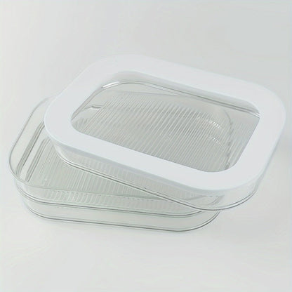 Food Storage Containers Single Reusable Fridge Box with Secured Lid for Meat, Produce and Leftover Organization