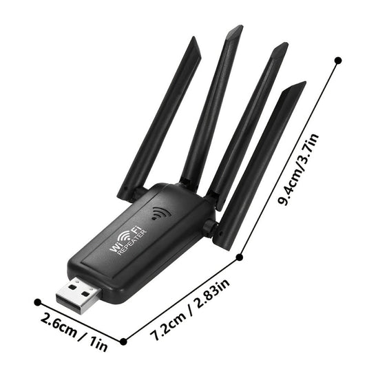 300Mbps WiFi Extender Plug-In Wall Design - Wireless Repeater & Signal Booster for Home Office, Apartment, Basement, Garage, Easy WPS Setup, 2.4GHz Wide Coverage, No Dead Zones
