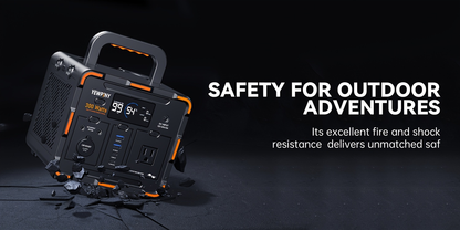 Portable Power Station 259Wh 300W or 599Wh 600W with AC, DC, USB, LiFePO4 Cell Pack and LED Light