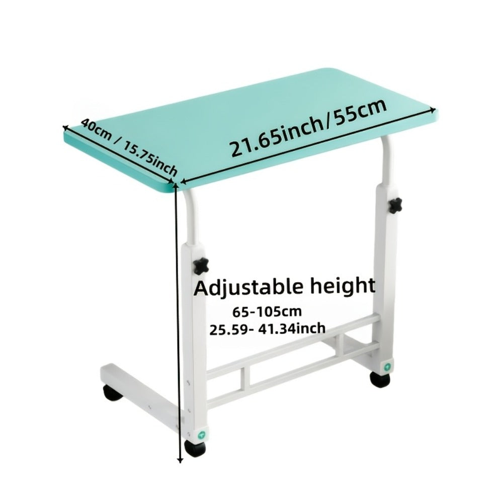 Adjustable Overbed Table with Rolling Frame and Eight Color Checkout Options from Retro to Deep Glacier