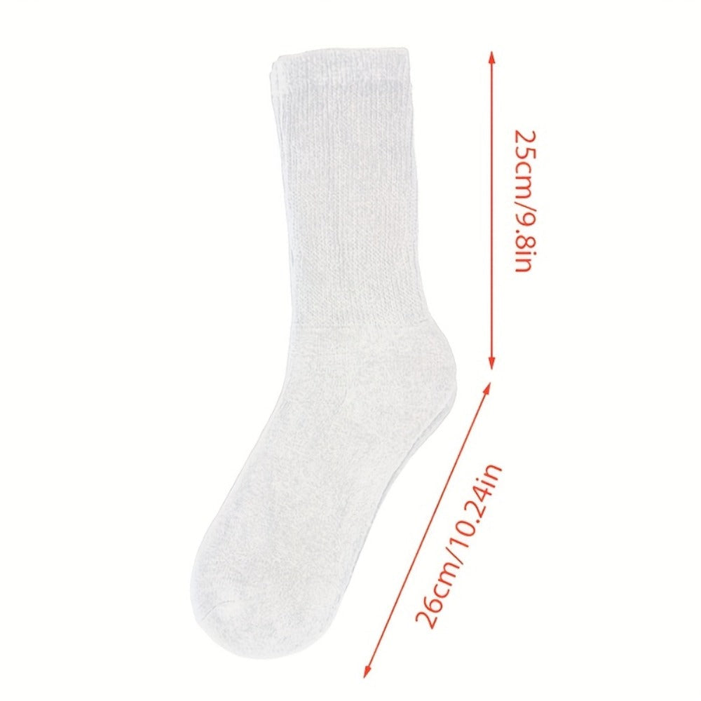 12-Pair Crew-Length Diabetic Sock Set in Six Colors with 9-11, 10-13 and 13-15 Size Options