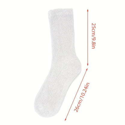 12-Pair Crew-Length Diabetic Sock Set in Six Colors with 9-11, 10-13 and 13-15 Size Options