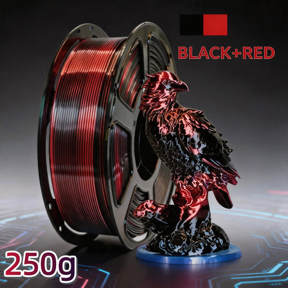 Dual Color PLA Filament 1.75mm 250g Vacuum Packed – Neatly Wound High Precision ±0.02mm Smooth Printing Two-Tone Gradient 3D Printer Filament | Dual Color PLA Spool for FDM 3D Printers Hobby Makers