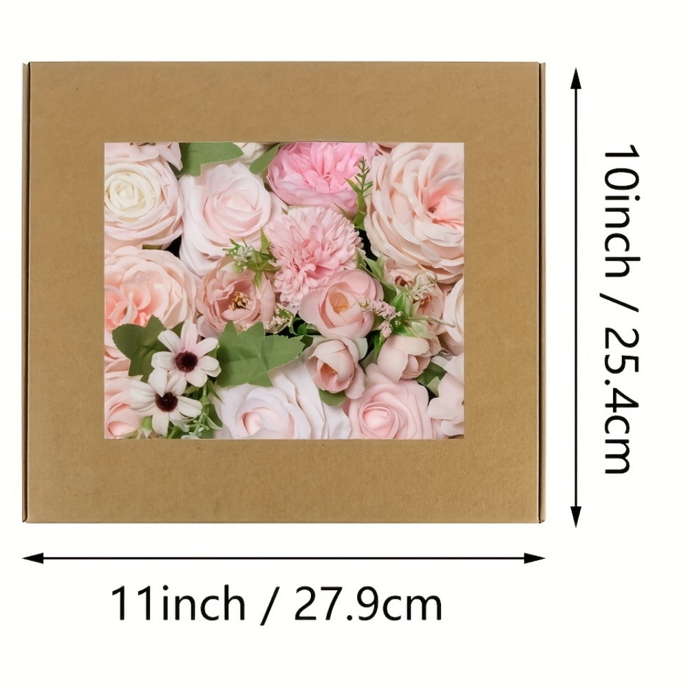 Artificial Flowers Pink and White Rose Combo Box for DIY Bridal Bouquets, Centerpieces and Party Decor
