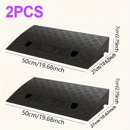 Portable Plastic Car Ramps - Heavy Duty Anti-Slip Threshold Ramps for Cars, Wheelchairs, Bicycles & Medical Equipment, Weather Resistant, Multiple Heights Available