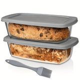 2-piece baking pan set + 1 silicone brush