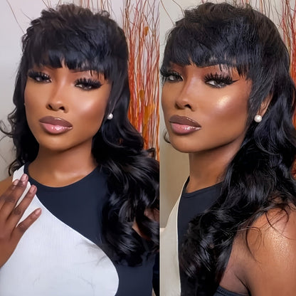 Synthetic Wig Long Deep-Wave Curls, 150% Density with Rose Net Cap in 22- or 24-Inch Lengths