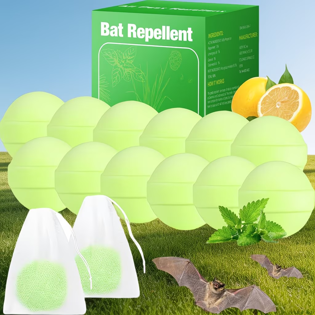 Peppermint Rodent Repellent Balls, Natural Mice Repellent Indoor Outdoor, Mouse Spider Ant Roach Repellent, Pest Control Balls for Home Garage Attic Kitchen