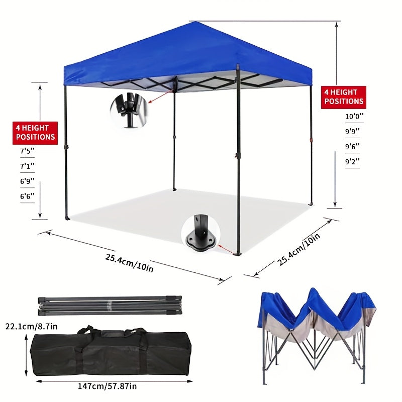 Sun Shelter 10x10 FT Pop Up Canopy Camping Party Tent 100 Sq Ft