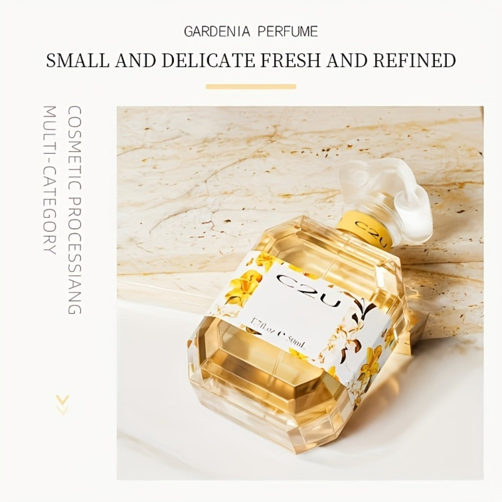 Gardenia Eau de Toilette for Women — 50ml Romantic Floral Herbal Fresh Scent, Formaldehyde-Free, Long-Lasting Perfume Spray for Daily Wear, Dating, Travel & Holiday Gifting