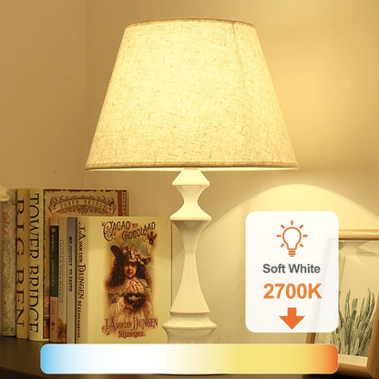 Dusk-to-Dawn A19 LED Sensor Bulbs, 9 W and 800 Lumens with E26 Base in 2700 K or 5000 K, Six-Pack