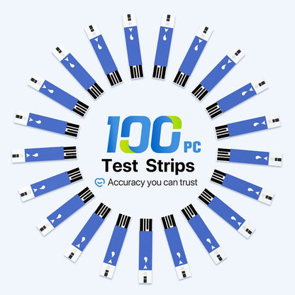 Blood Sugar Test Strips 100 Count Compatible with G-425-1 G-425-2 G-425-3 Glucose Meter Strips for Diabetic Blood Glucose Monitoring 1 Box