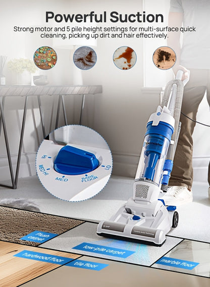 Vacmaster UC0101 Bagless Upright Vacuum Cleaner with 13-Inch Cleaning Path, 20-Foot Cord and Hand Tools