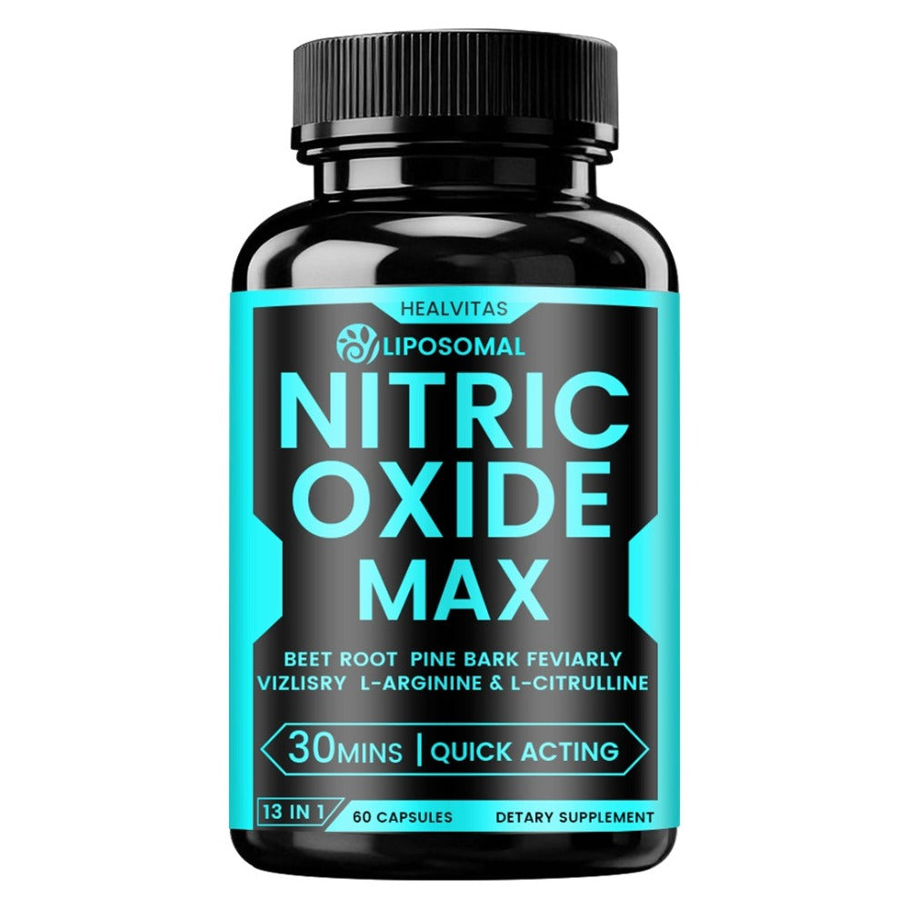 Dietary Supplement Capsules with HEALVITAS Label, L-Arginine, L-Citrulline, AAKG and 60 Count