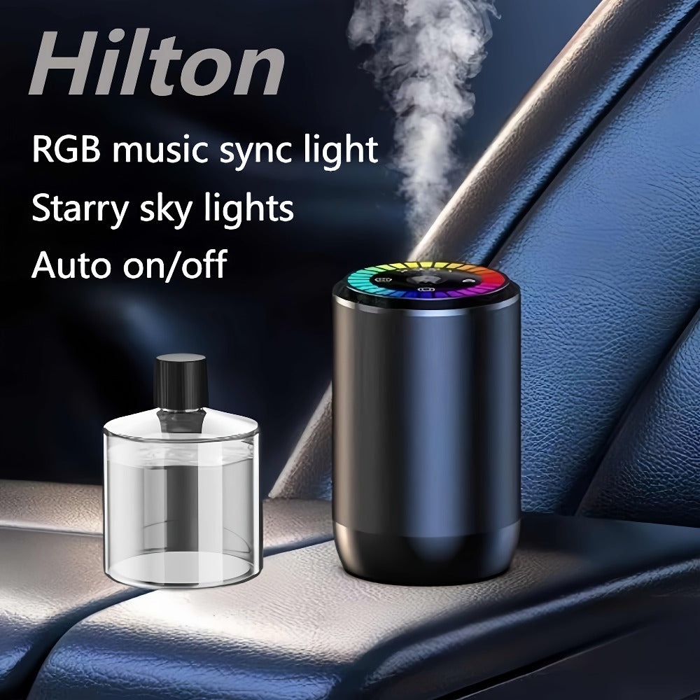 Car Air Freshener Starry-Light Rechargeable Diffuser with 11 One- and Three-Bottle Fragrance Bundle Options
