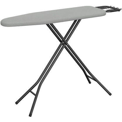 Ironing Board Full Size Adjustable Height Foldable Iron Board with 4-Leg Stand 4-Layer Thick Pad Iron Rest Safety Lock for Home Dorm Laundry Room