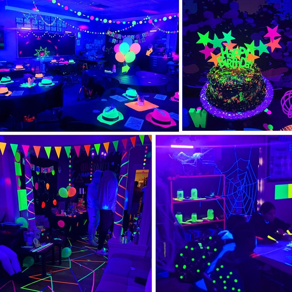 Compact USB UV Black-Light Bar Set with Pictured LED Rows, Inline Controls and 5-, 6-, 7- or 8-Pack Options