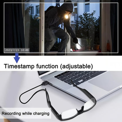 1080p HD Video Glasses 65° Wide Angle - One-Button Sports Camera Glasses, Wearable Body Cam, 120-Min Battery, 32GB & 64GB Options, Driving Cycling Meeting Recording