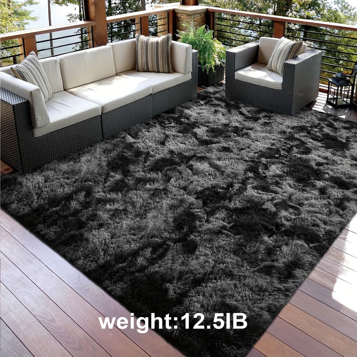 Fluffy Indoor Area Rug in Five Colors and Six Size Options for Living Room, Bedroom, Kitchen or Bathroom
