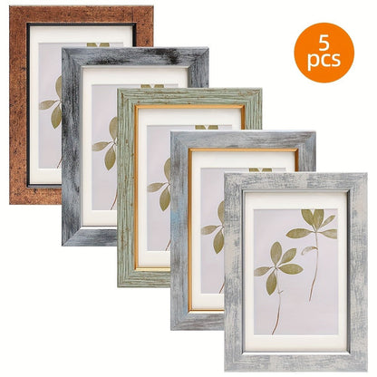 Vintage-Style Picture Frame Set in 4 x 6 or 5 x 7-Inch Sizes with Five- or Ten-Frame Options