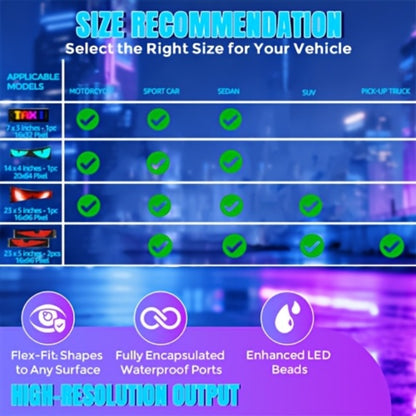 Flexible LED Dot Matrix Display with Remote Control - APP & USB Powered Programmable Scrolling Sign, 8 Dynamic Modes for Car Window Store Shop Hotel Holiday Decoration