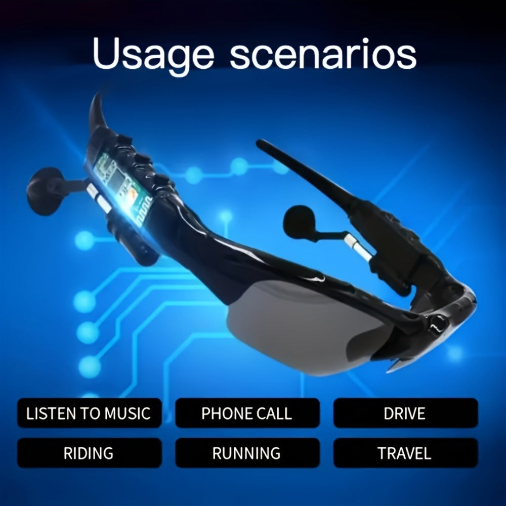 Open Ear Bluetooth Audio Glasses with Built-In Earbuds – Wireless Smart Sunglasses for Music & Hands-Free Calls, Anti-Glare Lenses, Driving Sports Outdoor, Unisex | 7 Colors