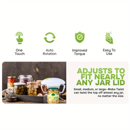 Electric Jar Opener & Bottle Opener – One-Touch Automatic Lid Opener for Arthritic Hands, Seniors & Weak Grip, Battery Operated, Heavy Duty