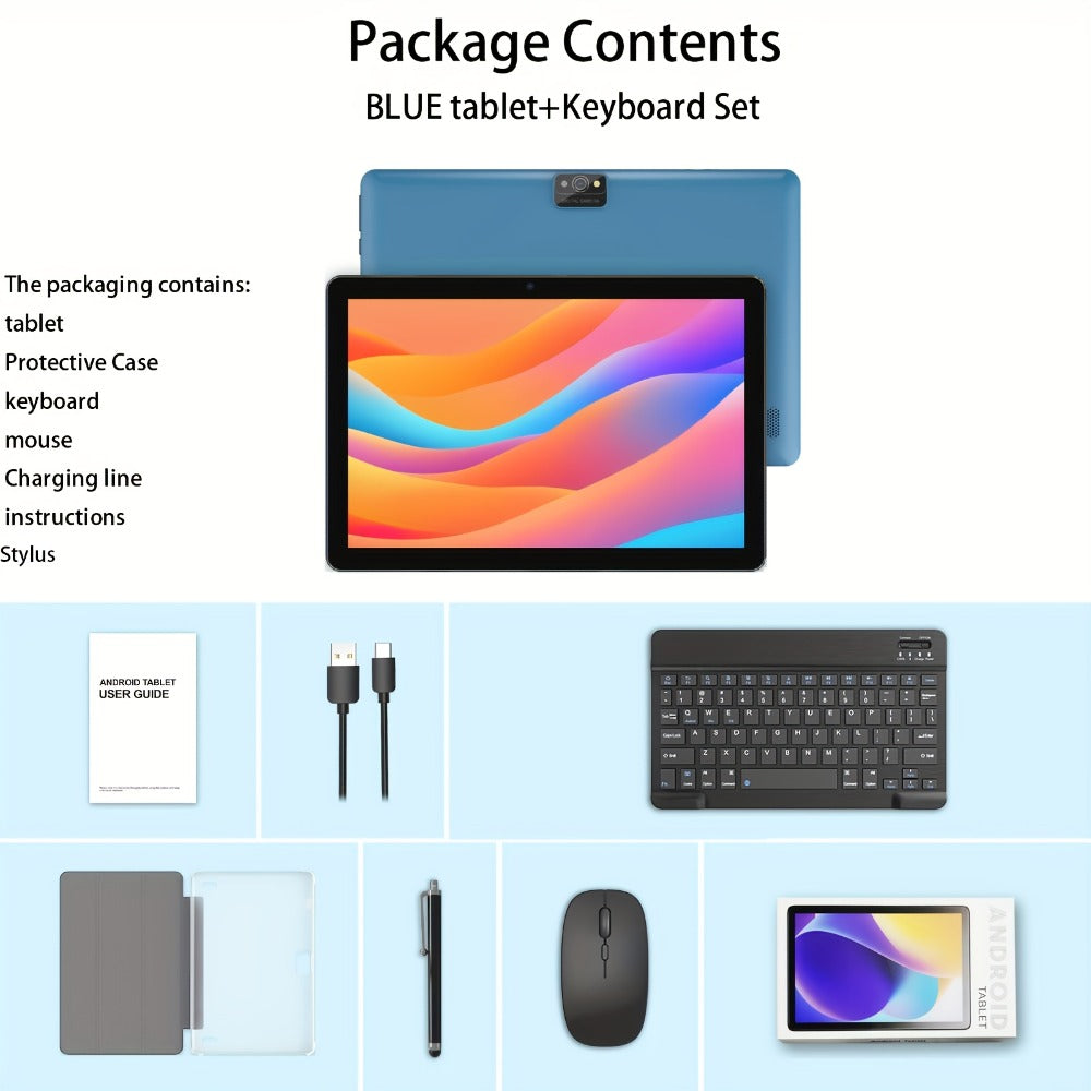 Android Tablet 10-Inch with Android 13, 7GB Total RAM, 64GB Internal Storage and 1TB Expansion Support