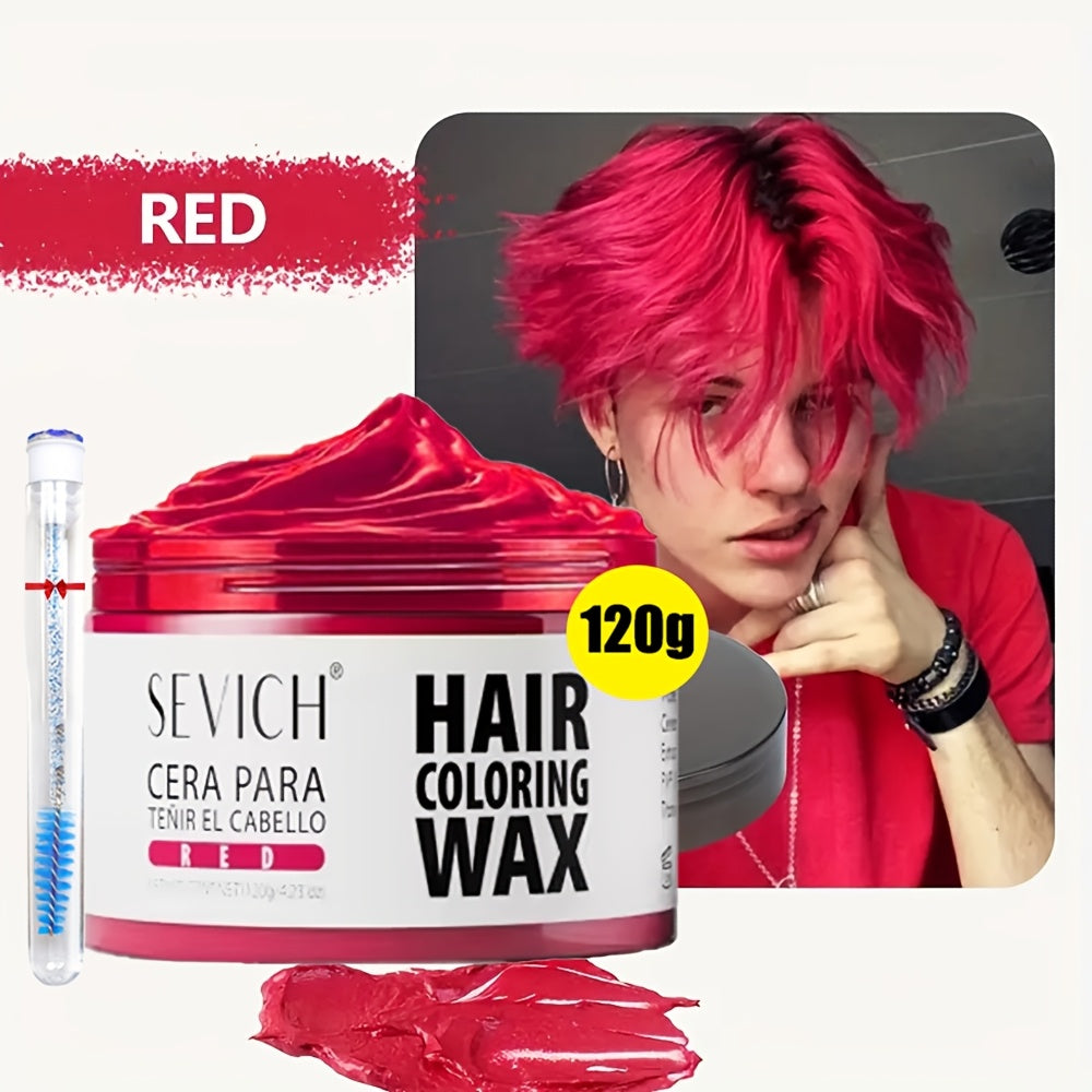 Temporary Hair Color Wax with Strong-Hold Styling Formula in Ten Shades for Parties and Costumes