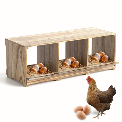 Chicken Nesting Box Wall Mount 4 Compartment Easy Egg Collection