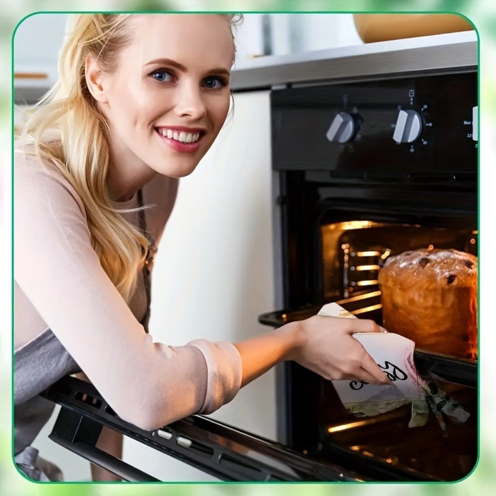 Six-Piece Printed Kitchen Towel Set, Approximately 60 x 40cm Each in Combination A or B Designs