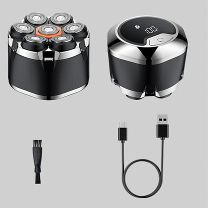 Palm-Size Multi-Rotary Electric Shaver with Display in 5D, 7D and Type A Checkout Styles Pictured