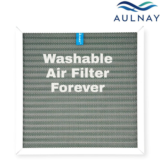 Washable Reusable Electrostatic HVAC Air Filter MERV 8, Permanent AC Furnace Filter with Static Electricity Filtration, Easy Install, Improves Airflow and Indoor Air Quality, Multiple Sizes