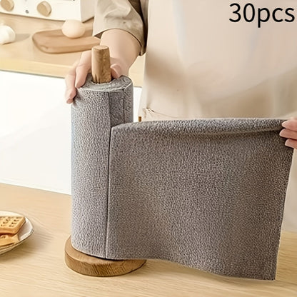 Thirty-Piece Tear-Off Microfiber Cleaning Cloth Roll in Pink, Grey, Lake Blue or Pea Green