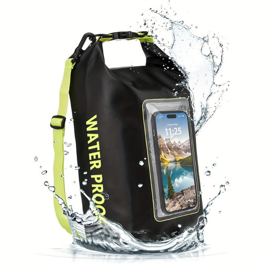 Waterproof Dry Bag Set 3-Piece Roll Top Backpack with Phone Pouch & Dry Sack - Kayaking Boating Camping Swimming Beach Fishing Rafting Travel Gear for Men Women, 1.32 Gal Lightweight PVC Water Sports Bag