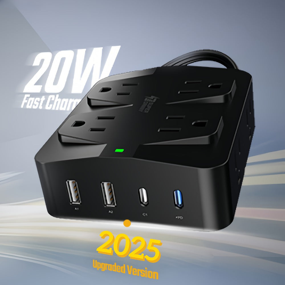 Power Strip 28-in-1 Surge Protector with 22 Widely Spaced AC Outlets, 5 USB-A, 2 USB-C and 2100J Rating