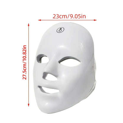 LED Facial Beauty Device 7-Color Light Therapy Portable At-Home Skincare Tool — USB Rechargeable Skin Rejuvenation Anti-Aging Face Care Gift for Women