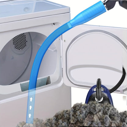 Dryer Vent Cleaner Kit 2pcs Vacuum Hose Attachment Replacement Parts Lint Trap Brush Flexible Dryer Duct Cleaning Tool for Dryer Vent Removal Blockage Prevention Home Laundry