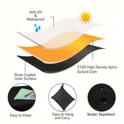 Riding Lawn Mower Cover 54"x30"x36" – 210D Heavy Duty Waterproof Oxford Fabric Tractor Cover with Drawstring | UV, Rain & Dust Protection | Fits 55" Mowers