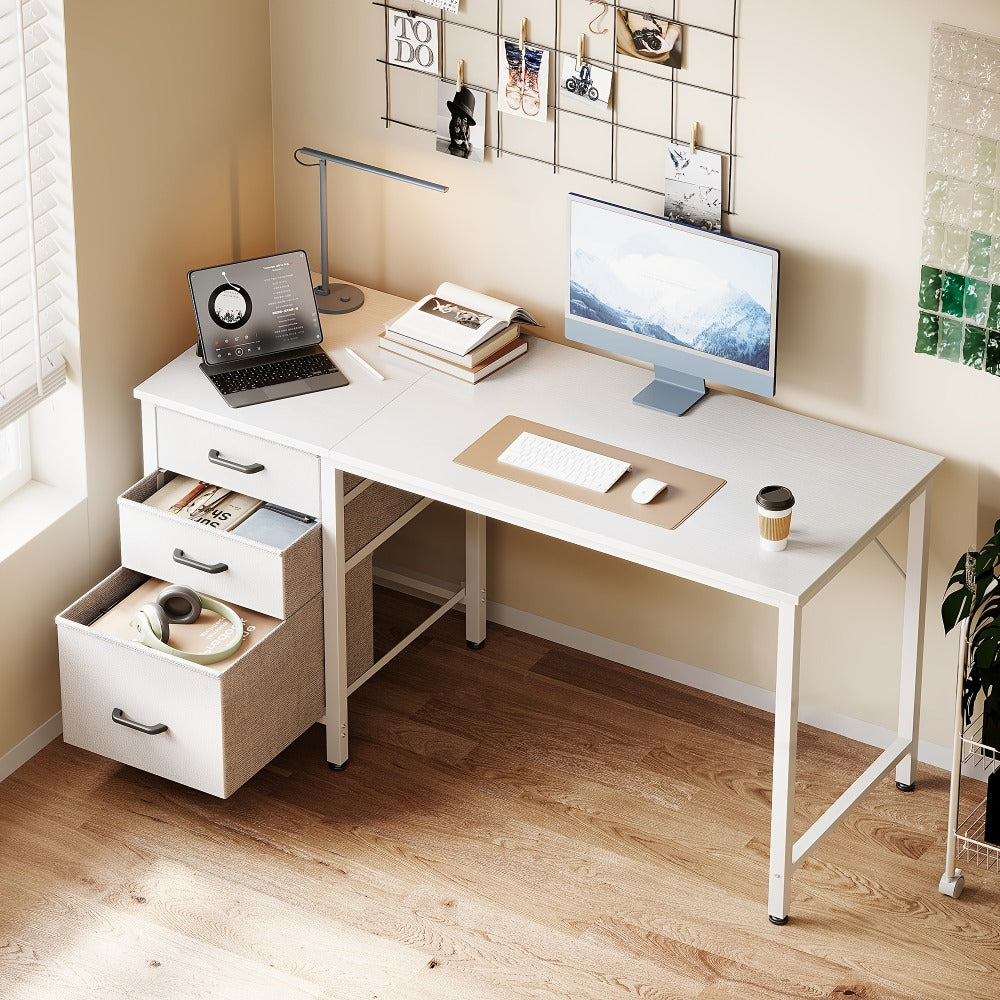 Fabric Computer Desk, Writing and Study Desk for Work, Display, and Everyday Use detail image - detail view 3
