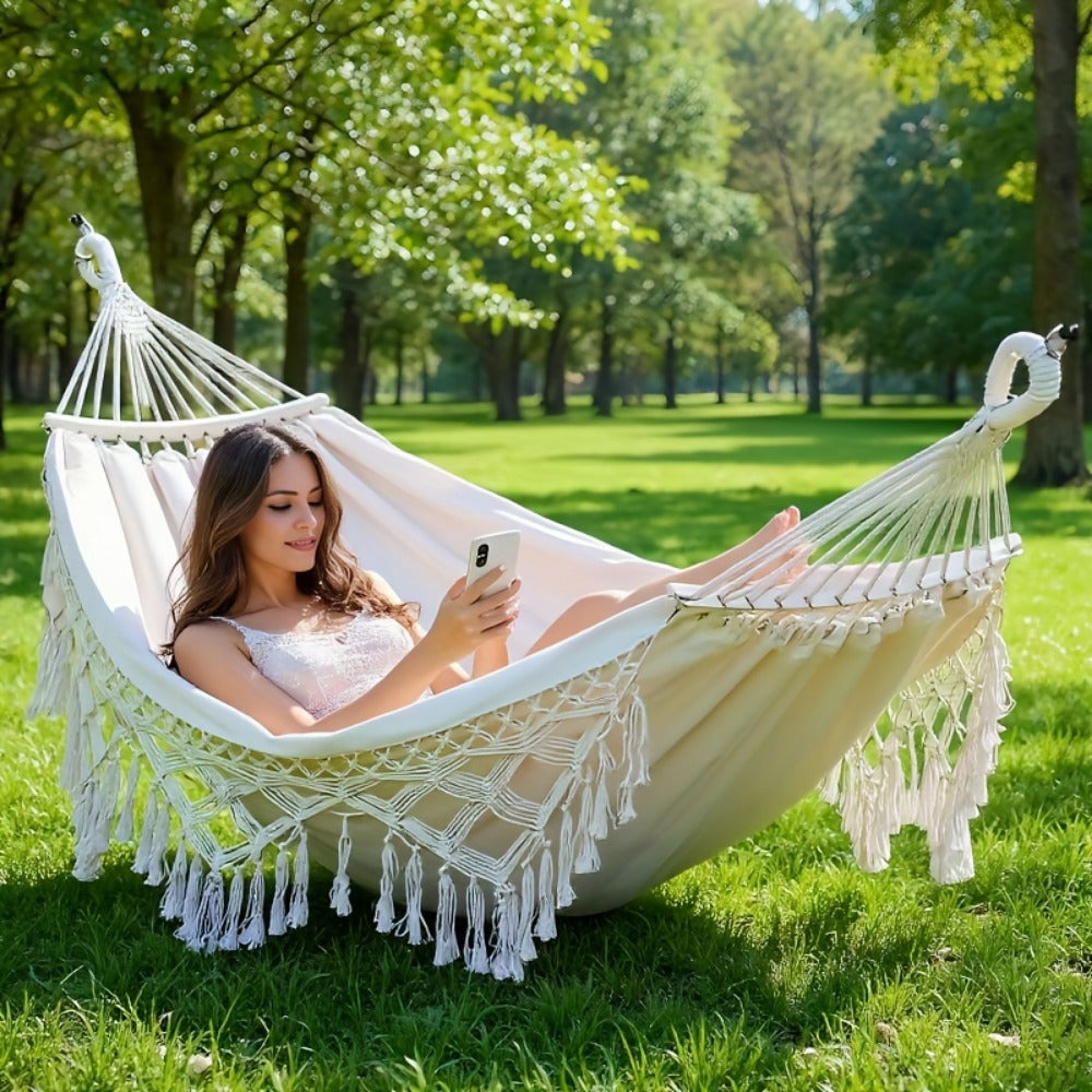 Fabric Hammock with Carry Bag for Comfortable Outdoor Seating detail image - detail view 12