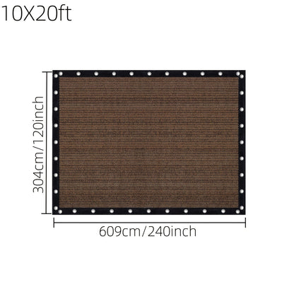 Shade Cloth shown in the 10X20ft option