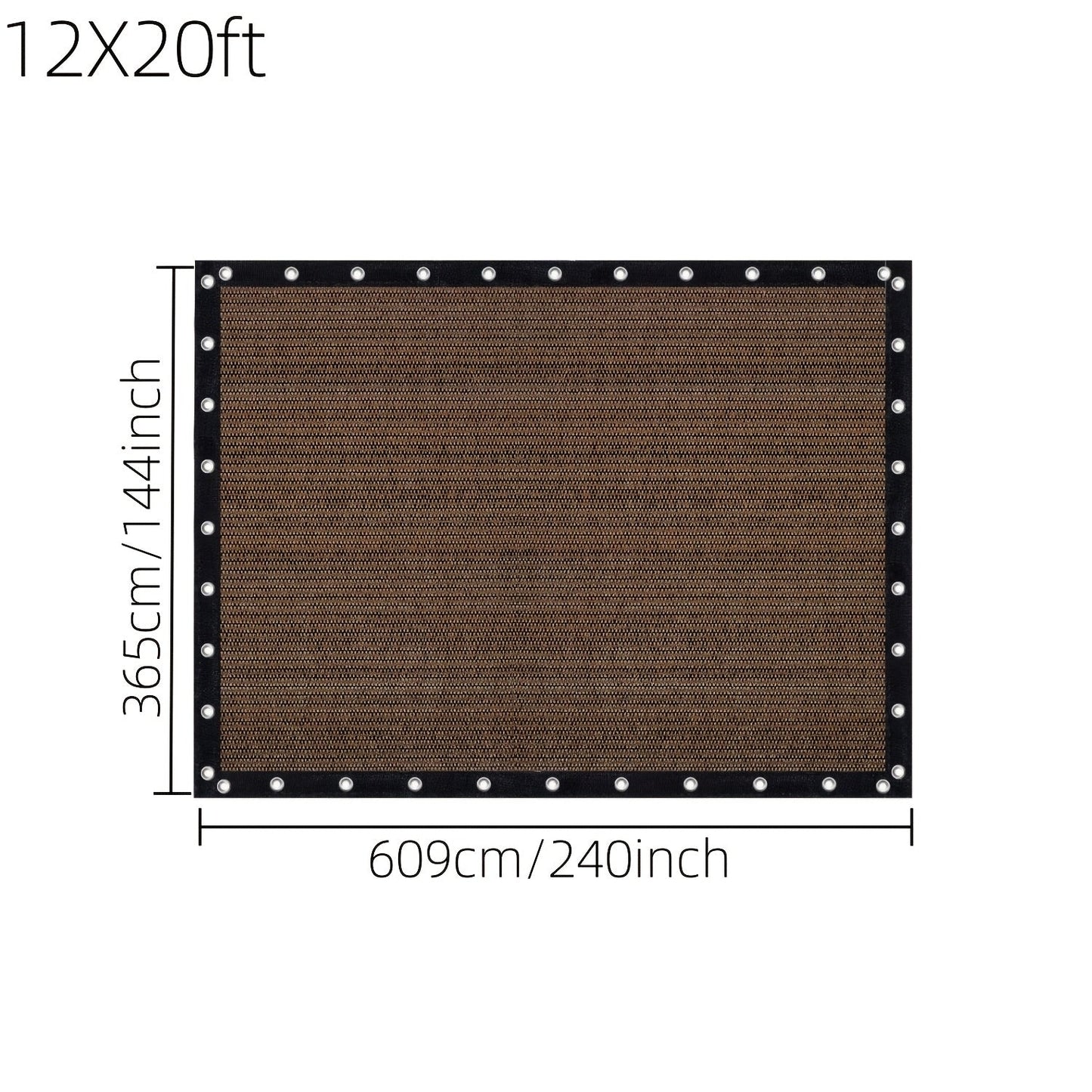 Shade Cloth shown in the 12X20ft option