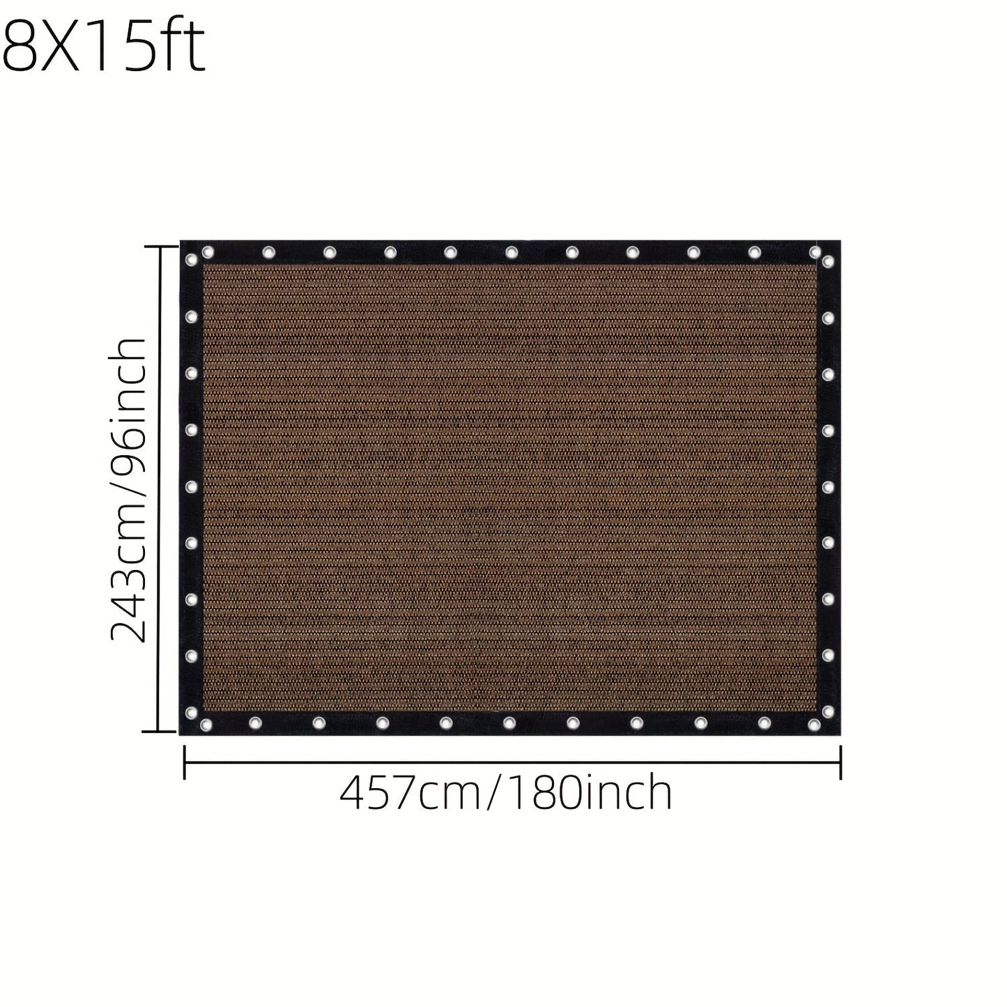 Shade Cloth shown in the 8X15ft option